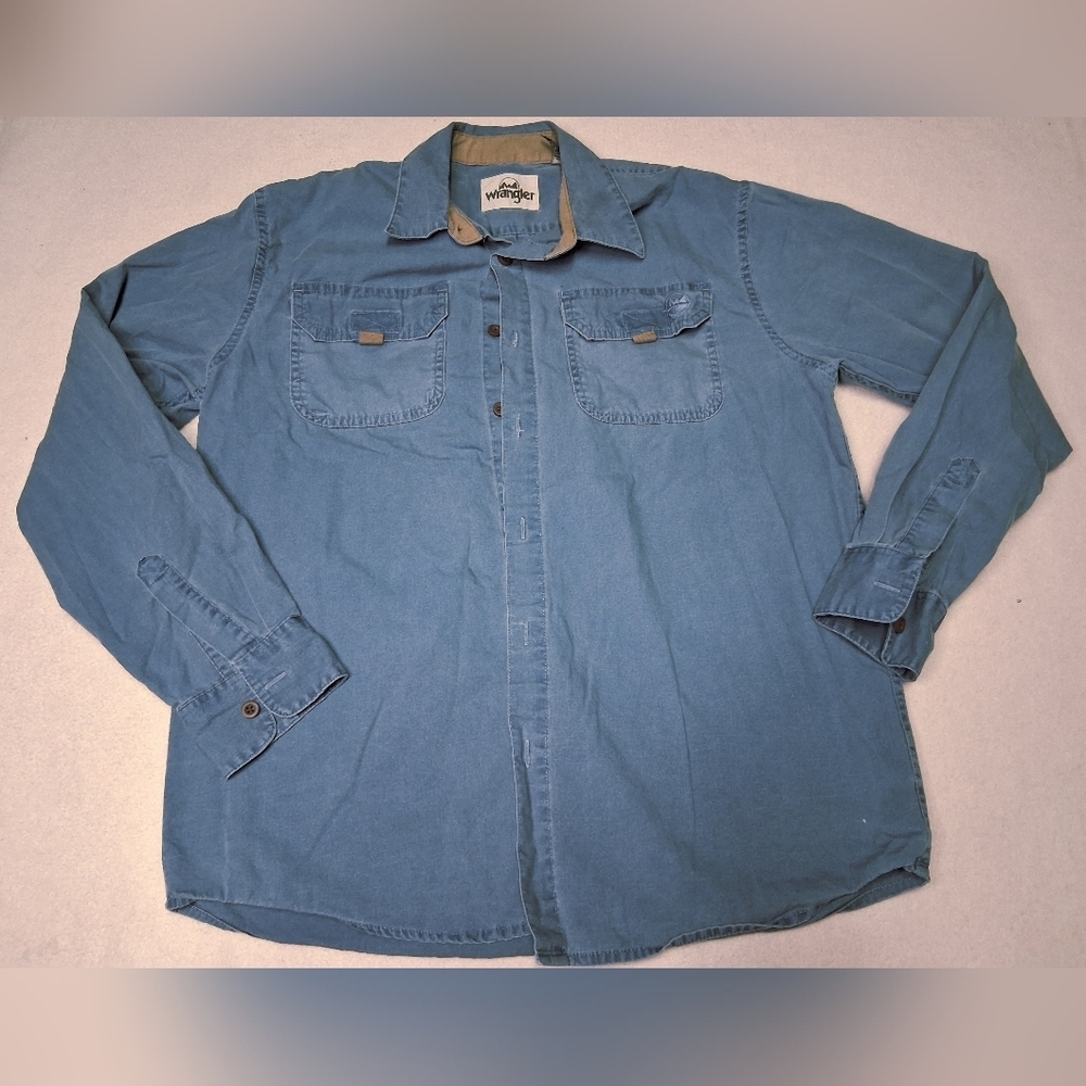 Wrangler Men's Denim Blue Casual Shirt